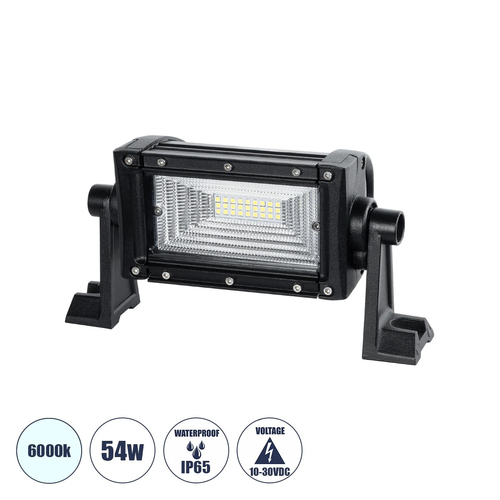 GloboStar® 85480 Μπάρα LED Pencil Beam 7D 2835 SMD 54W 10-30V για Αυτοκίνητα & Φορτηγά LED CREE XBD  6480lm 15° DC 10-30V Αδιάβροχη IP65 Ψυχρό Λευκό 6000K - Μ22 x Π10 x Υ11cm