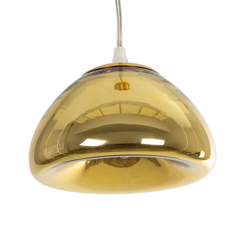 GLOBOSTAR® CRISTIN 999-0037 Μοντέρνο Κρεμαστό Φωτιστικό Οροφής με Ντουί 1 x G4 AC 220-240V IP20 - Χρυσό - Μ18 x Π18 x Υ13cm