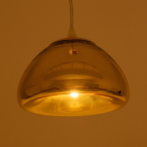 GLOBOSTAR® CRISTIN 999-0037 Μοντέρνο Κρεμαστό Φωτιστικό Οροφής με Ντουί 1 x G4 AC 220-240V IP20 - Χρυσό - Μ18 x Π18 x Υ13cm