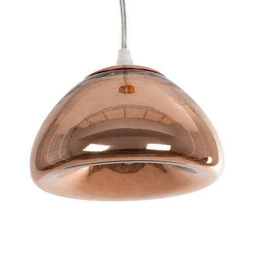 GLOBOSTAR® CRISTIN 999-0038 Μοντέρνο Κρεμαστό Φωτιστικό Οροφής με Ντουί 1 x G4 AC 220-240V IP20 - Χάλκινο - Μ18 x Π18 x Υ13cm