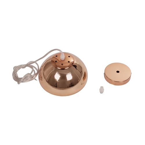 GLOBOSTAR® CRISTIN 999-0038 Μοντέρνο Κρεμαστό Φωτιστικό Οροφής με Ντουί 1 x G4 AC 220-240V IP20 - Χάλκινο - Μ18 x Π18 x Υ13cm