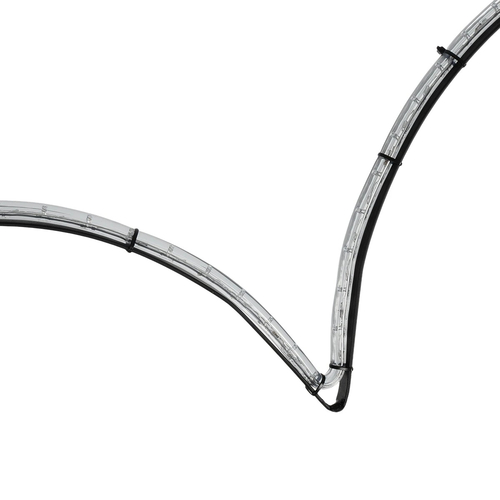 GLOBOSTAR® XMAS-HEART Χριστουγεννιάτικο Διακοσμητικό Φωτιστικό LED 19,5W 780lm 360° AC 220-240V Αδιάβροχο IP65 Θερμό Λευκό 2700K  - Μαύρο & Διάφανο - M100 x Π25 x Υ157cm - 2 Χρόνια Εγγύηση