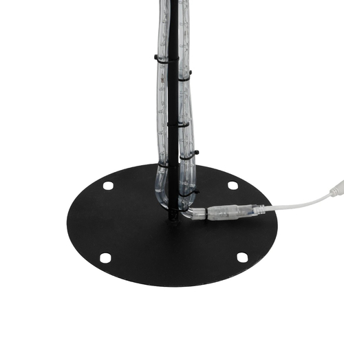 GLOBOSTAR® XMAS-HEART Χριστουγεννιάτικο Διακοσμητικό Φωτιστικό LED 19,5W 780lm 360° AC 220-240V Αδιάβροχο IP65 Θερμό Λευκό 2700K  - Μαύρο & Διάφανο - M100 x Π25 x Υ157cm - 2 Χρόνια Εγγύηση