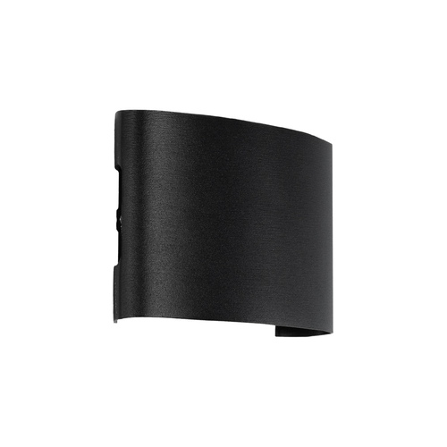 GLOBOSTAR® SIXOAD 60677 Μοντέρνο Φωτιστικό Τοίχου - Απλίκα LED 8W 1000lm 30° AC 220-240V Αδιάβροχο IP65 Θερμό Λευκό 2700K - CREE XPE Chip & TÜV SÜD Driver - Μαύρο Ματ - Μ12 x Π4 x Υ8cm - 5 Χρόνια Εγγύηση