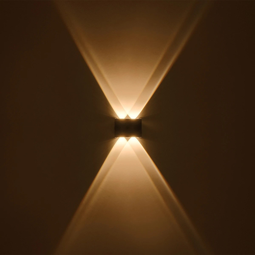 GLOBOSTAR® SIXOAD 60677 Μοντέρνο Φωτιστικό Τοίχου - Απλίκα LED 8W 1000lm 30° AC 220-240V Αδιάβροχο IP65 Θερμό Λευκό 2700K - CREE XPE Chip & TÜV SÜD Driver - Μαύρο Ματ - Μ12 x Π4 x Υ8cm - 5 Χρόνια Εγγύηση