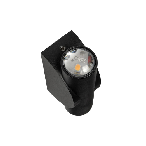 GLOBOSTAR® ARC 60679 Μοντέρνο Φωτιστικό Τοίχου - Απλίκα LED 4W 500lm 30° AC 220-240V Αδιάβροχο IP65 Θερμό Λευκό 2700K - CREE XPE Chip & TÜV SÜD Driver - Μαύρο Ματ - Μ3.5 x Π4.8 x Υ11.5cm - 5 Χρόνια Εγγύηση