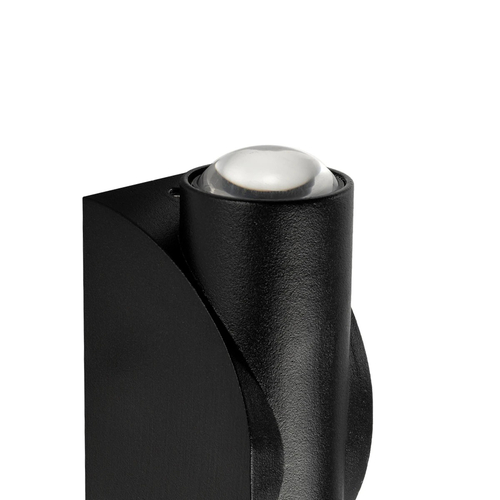 GLOBOSTAR® ARC 60679 Μοντέρνο Φωτιστικό Τοίχου - Απλίκα LED 4W 500lm 30° AC 220-240V Αδιάβροχο IP65 Θερμό Λευκό 2700K - CREE XPE Chip & TÜV SÜD Driver - Μαύρο Ματ - Μ3.5 x Π4.8 x Υ11.5cm - 5 Χρόνια Εγγύηση