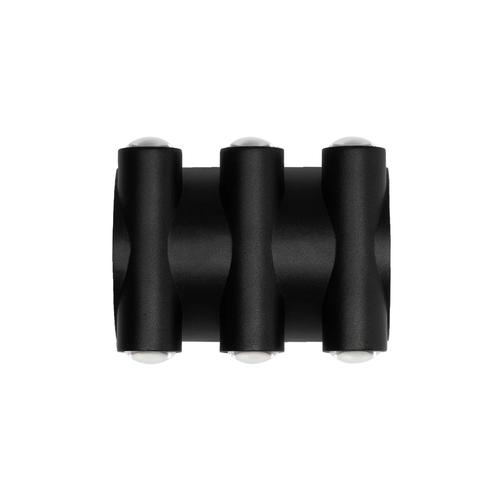 GLOBOSTAR® ARC 60680 Μοντέρνο Φωτιστικό Τοίχου - Απλίκα LED 12W 1500lm 30° AC 220-240V Αδιάβροχο IP65 Θερμό Λευκό 2700K - CREE XPE Chip & TÜV SÜD Driver - Μαύρο Ματ - Μ14 x Π4.8 x Υ11.5cm - 5 Χρόνια Εγγύηση