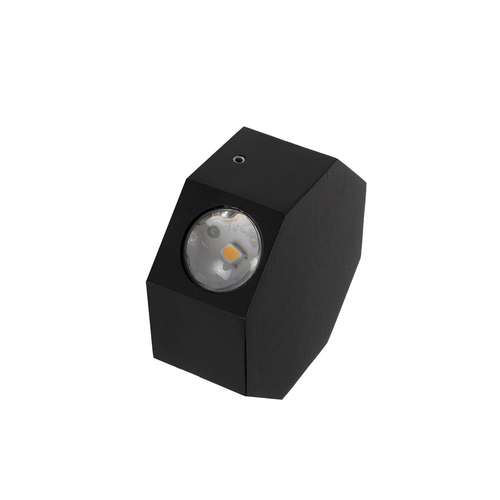 GLOBOSTAR® HIKARI 60687 Μοντέρνο Φωτιστικό Τοίχου - Απλίκα LED 8W 1000lm 30° AC 220-240V Αδιάβροχο IP65 Θερμό Λευκό 2700K - CREE XPE Chip & TÜV SÜD Driver - Μαύρο Ματ - Μ10 x Π4 x Υ10cm - 5 Χρόνια Εγγύηση