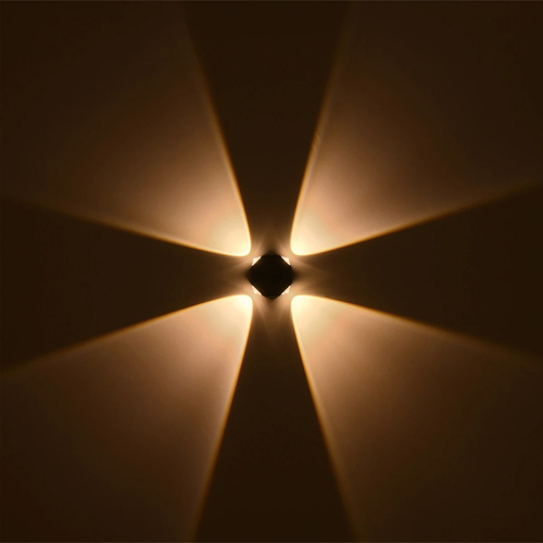 GLOBOSTAR® HIKARI 60687 Μοντέρνο Φωτιστικό Τοίχου - Απλίκα LED 8W 1000lm 30° AC 220-240V Αδιάβροχο IP65 Θερμό Λευκό 2700K - CREE XPE Chip & TÜV SÜD Driver - Μαύρο Ματ - Μ10 x Π4 x Υ10cm - 5 Χρόνια Εγγύηση