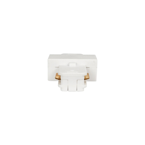 GLOBOSTAR® EUROTRACK-1PH 60904 Μονοφασικός Σύνδεσμος Ι Επέκτασης Ράγας 2 Καλωδίων 1L+1N για Σύστημα Ράγας Eurotrack-1PH AC 220-240V IP20 - Λευκό Ματ - Μ9.3 x Π3.5 x Υ1.6cm