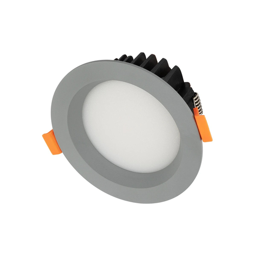 GLOBOSTAR® WATERA 60986 Χωνευτό Downlight Σποτ Panel Μπάνιου & WC LED 12W 1500lm 120° AC 220-240V Αδιάβροχο IP54 Ρυθμιζόμενο Λευκό CCT με Διακόπτη στο Σώμα 2700K/4500K/6000K Dimmable - Lumileds SMD Chip & TÜV SÜD Driver - Γκρι Ανθρακί Ματ - Μ10.8 x Π10.8 x Υ3.2cm / Q9cm - 3 Χρόνια Εγγύηση