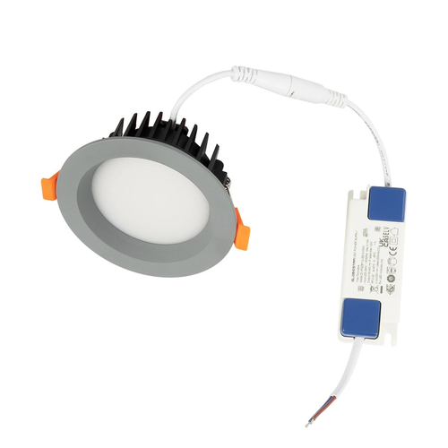 GLOBOSTAR® WATERA 60986 Χωνευτό Downlight Σποτ Panel Μπάνιου & WC LED 12W 1500lm 120° AC 220-240V Αδιάβροχο IP54 Ρυθμιζόμενο Λευκό CCT με Διακόπτη στο Σώμα 2700K/4500K/6000K Dimmable - Lumileds SMD Chip & TÜV SÜD Driver - Γκρι Ανθρακί Ματ - Μ10.8 x Π10.8 x Υ3.2cm / Q9cm - 3 Χρόνια Εγγύηση