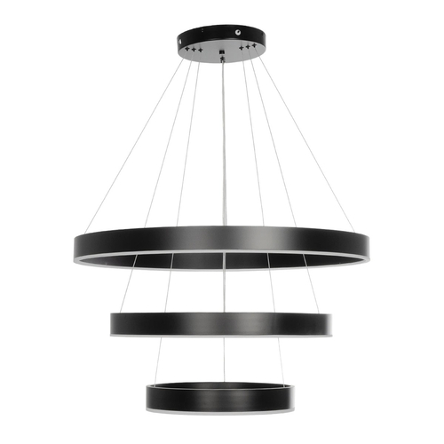 kelvo® VENOM 61188 Μοντέρνο Κρεμαστό Φωτιστικό Οροφής LED 120W 14158lm 120° AC 220-240V IP20 Ρυθμιζόμενο Λευκό CCT με Χειριστήριο από 2700K έως 6000K Dimmable - Lumileds SMD Chip - Μαύρο Ματ - Μ80 x Π80 x Υ60cm - 3 Χρόνια Εγγύηση