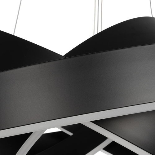 kelvo® VENOM 61188 Μοντέρνο Κρεμαστό Φωτιστικό Οροφής LED 120W 14158lm 120° AC 220-240V IP20 Ρυθμιζόμενο Λευκό CCT με Χειριστήριο από 2700K έως 6000K Dimmable - Lumileds SMD Chip - Μαύρο Ματ - Μ80 x Π80 x Υ60cm - 3 Χρόνια Εγγύηση