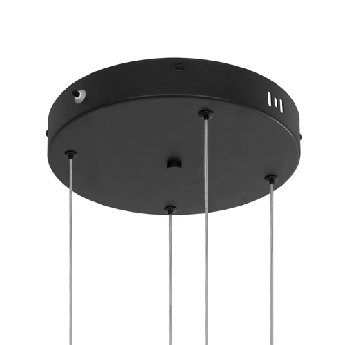 kelvo® VENOM 61191 Μοντέρνο Κρεμαστό Φωτιστικό Οροφής LED 150W 17659lm 120° AC 220-240V IP20 Ρυθμιζόμενο Λευκό CCT με Χειριστήριο από 2700K έως 6000K Dimmable - Lumileds SMD Chip - Μαύρο Ματ - Μ150 x Π90 x Υ60cm - 3 Χρόνια Εγγύηση