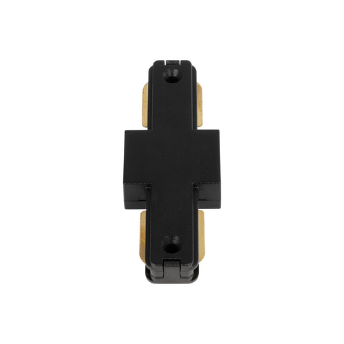 GLOBOSTAR® EUROTRACK-1PH 60903 Μονοφασικός Σύνδεσμος I Επέκτασης Ράγας 2 Καλωδίων 1L+1N για Σύστημα Ράγας Eurotrack-1PH AC 220-240V IP20 - Μαύρο Ματ - Μ9.3 x Π3.5 x Υ1.6cm