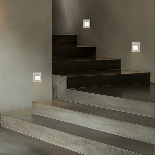 kelvo® STEPART KLV-101-0079 Μοντέρνο Χωνευτό Φωτιστικό Σκαλοπατιού - Διαδρόμου LED 3W 375lm 45° AC 220-240V Αδιάβροχο IP65 Θερμό Λευκό 2700K - Lumileds SMD Chip & TÜV SÜD Driver - Λευκό Ματ - Μ8.5 x Π5 x Υ8.5cm / Q6.72 x 6.72cm - 5 Χρόνια Εγγύηση