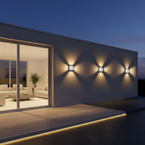 kelvo® ARKOS KLV-101-0112 Μοντέρνο Φωτιστικό Τοίχου - Απλίκα LED 8W 840lm 15° AC 220-240V Αδιάβροχο IP65 Θερμό Λευκό 2700K - CREE SMD Chip & TÜV SÜD Driver - Λευκό Ματ - Μ14 x Π5.5 x Υ14cm - 5 Χρόνια Εγγύηση