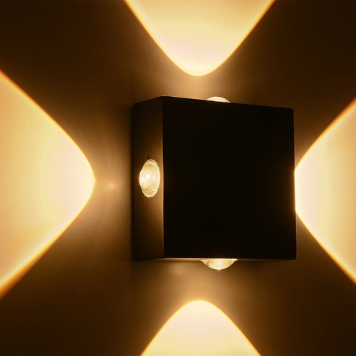 kelvo® ARKOS KLV-101-0110 Μοντέρνο Φωτιστικό Τοίχου - Απλίκα LED 8W 840lm 15° AC 220-240V Αδιάβροχο IP65 Θερμό Λευκό 2700K - CREE SMD Chip & TÜV SÜD Driver - Μαύρο Ματ - Μ14 x Π5.5 x Υ14cm - 5 Χρόνια Εγγύηση