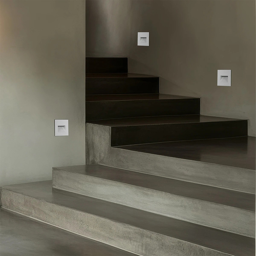 kelvo® STEPART KLV-101-0079 Μοντέρνο Χωνευτό Φωτιστικό Σκαλοπατιού - Διαδρόμου LED 3W 375lm 45° AC 220-240V Αδιάβροχο IP65 Θερμό Λευκό 2700K - Lumileds SMD Chip & TÜV SÜD Driver - Λευκό Ματ - Μ8.5 x Π5 x Υ8.5cm / Q6.72 x 6.72cm - 5 Χρόνια Εγγύηση