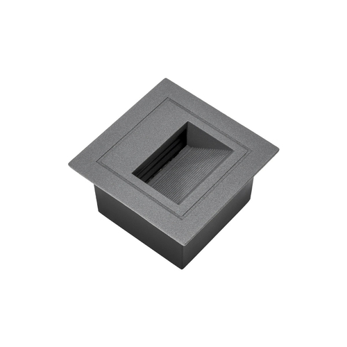 kelvo® STEPART KLV-101-0078 Μοντέρνο Χωνευτό Φωτιστικό Σκαλοπατιού - Διαδρόμου LED 3W 375lm 45° AC 220-240V Αδιάβροχο IP65 Θερμό Λευκό 2700K - Lumileds SMD Chip & TÜV SÜD Driver - Γκρι Ανθρακί Ματ - Μ8.5 x Π5 x Υ8.5cm / Q6.72 x 6.72cm - 5 Χρόνια Εγγύηση