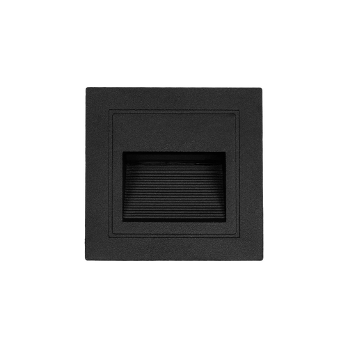 kelvo® STEPART KLV-101-0077 Μοντέρνο Χωνευτό Φωτιστικό Σκαλοπατιού - Διαδρόμου LED 3W 375lm 45° AC 220-240V Αδιάβροχο IP65 Θερμό Λευκό 2700K - Lumileds SMD Chip & TÜV SÜD Driver - Μαύρο Ματ - Μ8.5 x Π5 x Υ8.5cm / Q6.72 x 6.72cm - 5 Χρόνια Εγγύηση