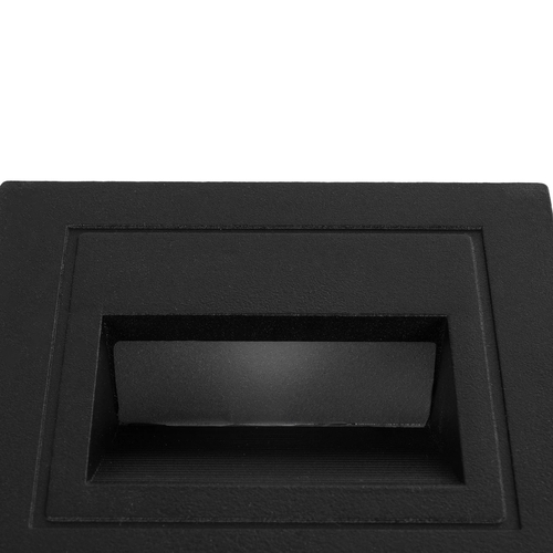 kelvo® STEPART KLV-101-0077 Μοντέρνο Χωνευτό Φωτιστικό Σκαλοπατιού - Διαδρόμου LED 3W 375lm 45° AC 220-240V Αδιάβροχο IP65 Θερμό Λευκό 2700K - Lumileds SMD Chip & TÜV SÜD Driver - Μαύρο Ματ - Μ8.5 x Π5 x Υ8.5cm / Q6.72 x 6.72cm - 5 Χρόνια Εγγύηση