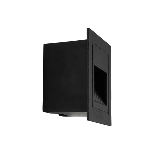 kelvo® STEPART KLV-101-0077 Μοντέρνο Χωνευτό Φωτιστικό Σκαλοπατιού - Διαδρόμου LED 3W 375lm 45° AC 220-240V Αδιάβροχο IP65 Θερμό Λευκό 2700K - Lumileds SMD Chip & TÜV SÜD Driver - Μαύρο Ματ - Μ8.5 x Π5 x Υ8.5cm / Q6.72 x 6.72cm - 5 Χρόνια Εγγύηση