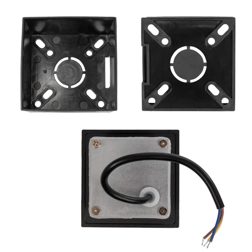 kelvo® STEPART KLV-101-0077 Μοντέρνο Χωνευτό Φωτιστικό Σκαλοπατιού - Διαδρόμου LED 3W 375lm 45° AC 220-240V Αδιάβροχο IP65 Θερμό Λευκό 2700K - Lumileds SMD Chip & TÜV SÜD Driver - Μαύρο Ματ - Μ8.5 x Π5 x Υ8.5cm / Q6.72 x 6.72cm - 5 Χρόνια Εγγύηση