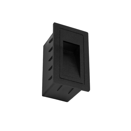 kelvo® STEPART KLV-101-0089 Μοντέρνο Χωνευτό Φωτιστικό Σκαλοπατιού - Διαδρόμου LED 3W 375lm 45° AC 220-240V Αδιάβροχο IP65 Θερμό Λευκό 2700K - Lumileds SMD Chip & TÜV SÜD Driver - Μαύρο Ματ - Μ5.5 x Π6 x Υ10cm / Q5 x 9.61cm - 5 Χρόνια Εγγύηση