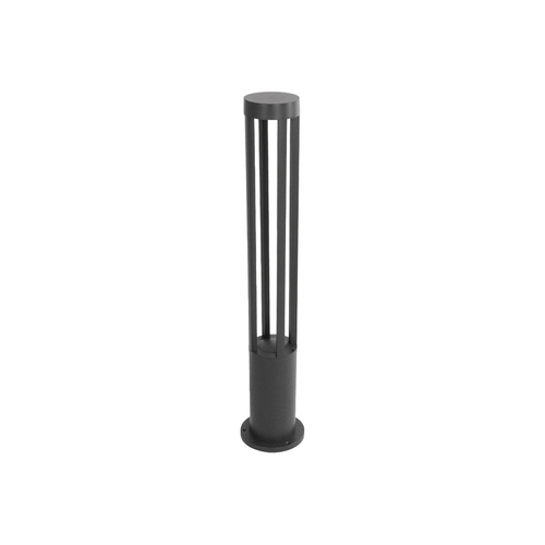 kelvo® GREMO KLV-101-0123 Μοντέρνο Φωτιστικό Κολωνάκι Κήπου LED 7W 735lm 45° AC 220-240V Αδιάβροχο IP65 Θερμό Λευκό 2700K - Bridgelux COB Chip & TÜV SÜD Driver - Γκρι Ανθρακί Ματ - Μ15.5 x Π15.5 x Υ80cm - 5 Χρόνια Εγγύηση