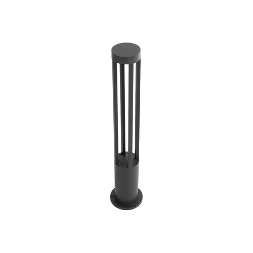 kelvo® GREMO KLV-101-0123 Μοντέρνο Φωτιστικό Κολωνάκι Κήπου LED 7W 735lm 45° AC 220-240V Αδιάβροχο IP65 Θερμό Λευκό 2700K - Bridgelux COB Chip & TÜV SÜD Driver - Γκρι Ανθρακί Ματ - Μ15.5 x Π15.5 x Υ80cm - 5 Χρόνια Εγγύηση