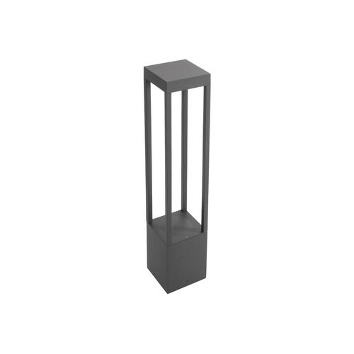 kelvo® GREMO KLV-101-0124 Μοντέρνο Φωτιστικό Κολωνάκι Κήπου LED 7W 735lm 45° AC 220-240V Αδιάβροχο IP65 Θερμό Λευκό 2700K - Bridgelux COB Chip & TÜV SÜD Driver - Γκρι Ανθρακί Ματ - Μ15 x Π15 x Υ80.5cm - 5 Χρόνια Εγγύηση