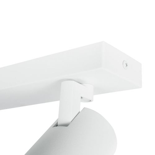 kelvo® SPOTA KLV-101-0137 Μοντέρνο Κινούμενο Φωτιστικό Σποτ Οροφής με Ντουί 2 x GU10 90° AC 220-240V IP20 - Λευκό Ματ - Μ30 x Π6 x Υ14.5cm