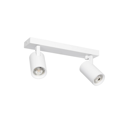 kelvo® SPOTA KLV-101-0137 Μοντέρνο Κινούμενο Φωτιστικό Σποτ Οροφής με Ντουί 2 x GU10 90° AC 220-240V IP20 - Λευκό Ματ - Μ30 x Π6 x Υ14.5cm