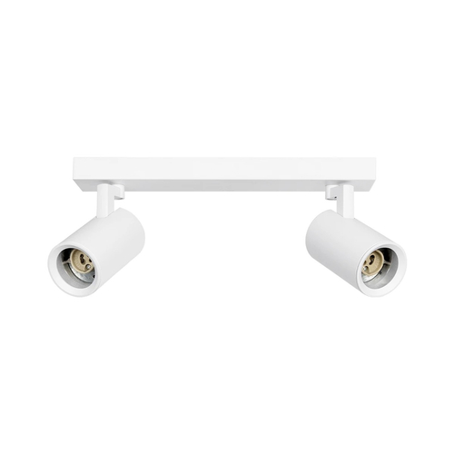 kelvo® SPOTA KLV-101-0137 Μοντέρνο Κινούμενο Φωτιστικό Σποτ Οροφής με Ντουί 2 x GU10 90° AC 220-240V IP20 - Λευκό Ματ - Μ30 x Π6 x Υ14.5cm