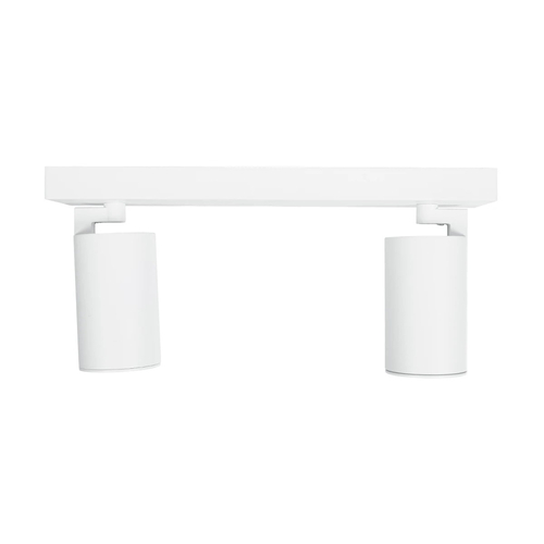 kelvo® SPOTA KLV-101-0137 Μοντέρνο Κινούμενο Φωτιστικό Σποτ Οροφής με Ντουί 2 x GU10 90° AC 220-240V IP20 - Λευκό Ματ - Μ30 x Π6 x Υ14.5cm