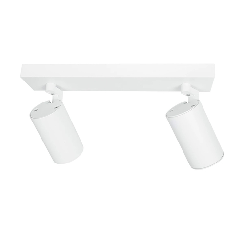 kelvo® SPOTA KLV-101-0137 Μοντέρνο Κινούμενο Φωτιστικό Σποτ Οροφής με Ντουί 2 x GU10 90° AC 220-240V IP20 - Λευκό Ματ - Μ30 x Π6 x Υ14.5cm