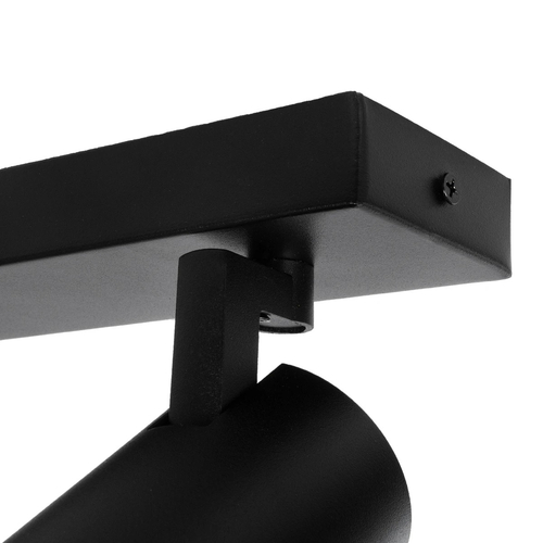 kelvo® SPOTA KLV-101-0136 Μοντέρνο Κινούμενο Φωτιστικό Σποτ Οροφής με Ντουί 2 x GU10 90° AC 220-240V IP20 - Μαύρο Ματ - Μ30 x Π6 x Υ14.5cm