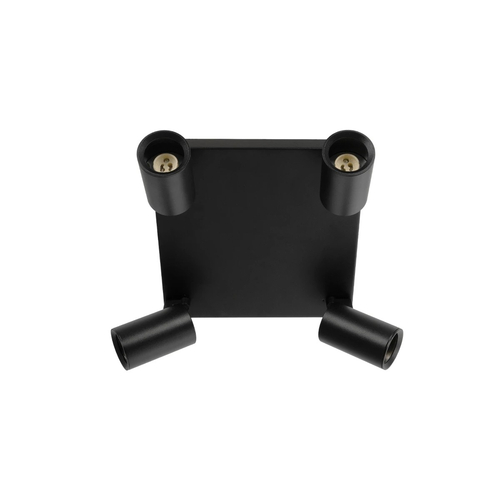 kelvo® SPOTA KLV-101-0146 Μοντέρνο Κινούμενο Φωτιστικό Σποτ Οροφής με Ντουί 4 x GU10 90° AC 220-240V IP20 - Μαύρο Ματ - Μ26 x Π26 x Υ14cm