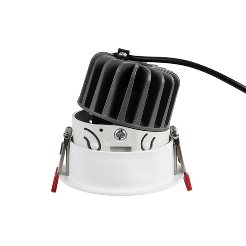 kelvo® PINADO KLV-101-0127 Χωνευτό Downlight Σποτ LED 7W 840lm 15° AC 220-240V IP20 Θερμό Λευκό 2700K - Bridgelux COB Chip & TÜV SÜD Driver - Λευκό Ματ - Μ8.3 x Π8.3 x Υ8.2cm / Q7.3cm - 5 Χρόνια Εγγύηση