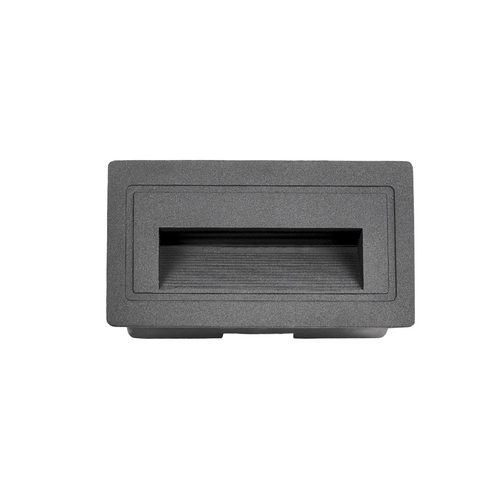 kelvo® STEPART KLV-101-0081 Μοντέρνο Χωνευτό Φωτιστικό Σκαλοπατιού - Διαδρόμου LED 3W 375lm 45° AC 220-240V Αδιάβροχο IP65 Θερμό Λευκό 2700K - Lumileds SMD Chip & TÜV SÜD Driver - Γκρι Ανθρακί Ματ - Μ10.5 x Π4.5 x Υ6cm / Q9.12 x 4.49cm - 5 Χρόνια Εγγύηση