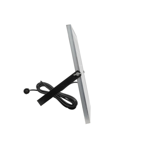 GLOBOSTAR® LUMOVOX 73068 Προβολέας LED 200W 10000lm 120° DC 5V με Φωτοβολταϊκό Panel 5V 12W & Επαναφορτιζόμενη Μπαταρία Li-ion 3.2V 10000mAh Αδιάβροχο IP67 Ψυχρό Λευκό 6000K - 180 x SMD2835 Sanan Chip - Γκρι Ανθρακί - Μ29.5 x Π5.5 x Υ19cm - 2 Χρόνια Εγγύηση