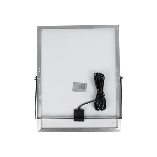 GLOBOSTAR® LUMOVOX 73069 Προβολέας LED 300W 15000lm 120° DC 5V με Φωτοβολταϊκό Panel 5V 20W & Επαναφορτιζόμενη Μπαταρία Li-ion 3.2V 15000mAh Αδιάβροχο IP67 Ψυχρό Λευκό 6000K - 360 x SMD2835 Sanan Chip - Γκρι Ανθρακί - Μ37 x Π7.5 x Υ27cm - 2 Χρόνια Εγγύηση