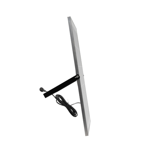 GLOBOSTAR® LUMOVOX 73070 Προβολέας LED 400W 20000lm 120° DC 5V με Φωτοβολταϊκό Panel 5V 25W & Επαναφορτιζόμενη Μπαταρία Li-ion 3.2V 20000mAh Αδιάβροχο IP67 Ψυχρό Λευκό 6000K - 400 x SMD2835 Sanan Chip - Γκρι Ανθρακί - Μ45 x Π7.5 x Υ30.5cm - 2 Χρόνια Εγγύηση