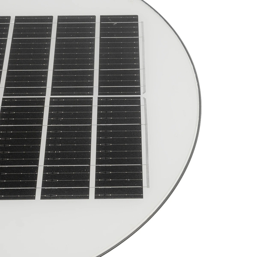 GLOBOSTAR® PARK 90500 Φωτιστικό Κεφαλής Post Top Πλατείας/Πάρκου LED 25W 2000lm 120° με Ενσωματωμένο Φωτοβολταϊκό Panel 6V 20W & Επαναφορτιζόμενη Μπαταρία Li-ion 3.2V 25000mAh με Αισθητήρα Ημέρας-Νύχτας Αδιάβροχο IP65 Ψυχρό Λευκό 6000K - Γκρι Ανθρακί - Μ50 x Π50 x Υ19cm - 2 Χρόνια Εγγύηση