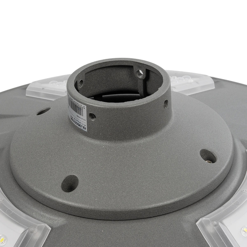 GLOBOSTAR® PARK 90500 Φωτιστικό Κεφαλής Post Top Πλατείας/Πάρκου LED 25W 2000lm 120° με Ενσωματωμένο Φωτοβολταϊκό Panel 6V 20W & Επαναφορτιζόμενη Μπαταρία Li-ion 3.2V 25000mAh με Αισθητήρα Ημέρας-Νύχτας Αδιάβροχο IP65 Ψυχρό Λευκό 6000K - Γκρι Ανθρακί - Μ50 x Π50 x Υ19cm - 2 Χρόνια Εγγύηση
