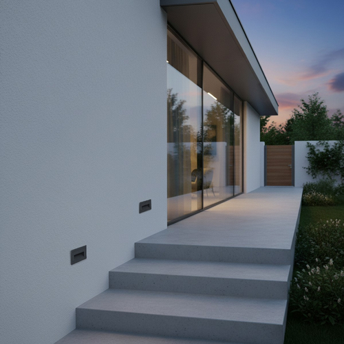 kelvo® STEPART KLV-101-0081 Μοντέρνο Χωνευτό Φωτιστικό Σκαλοπατιού - Διαδρόμου LED 3W 375lm 45° AC 220-240V Αδιάβροχο IP65 Θερμό Λευκό 2700K - Lumileds SMD Chip & TÜV SÜD Driver - Γκρι Ανθρακί Ματ - Μ10.5 x Π4.5 x Υ6cm / Q9.12 x 4.49cm - 5 Χρόνια Εγγύηση