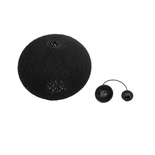 GLOBOSTAR® SOLEI 205-0004 Boho Κρεμαστό Φωτιστικό Οροφής με Ντουί 1 x E27 AC 220-240V IP20 - Μαύρο - M40 x Π40 x Υ36cm